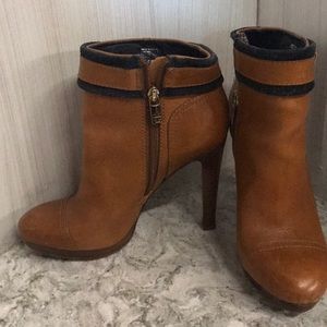 Tan Tory Burch booties
